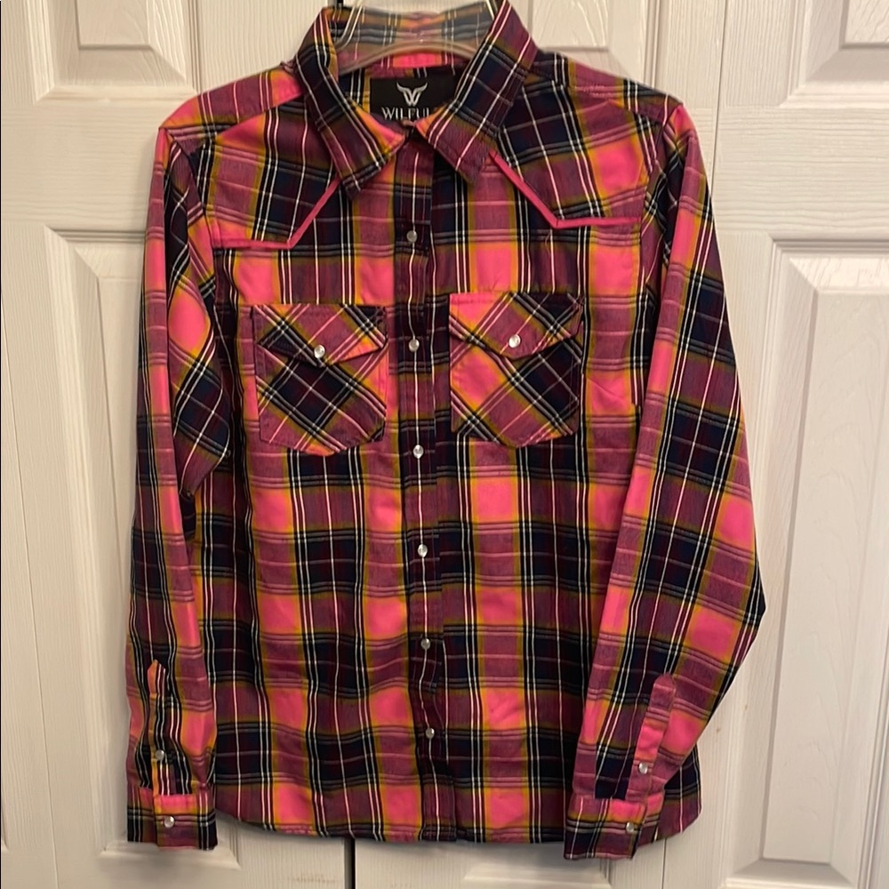 Wil full Wear Pink and Black Flannel